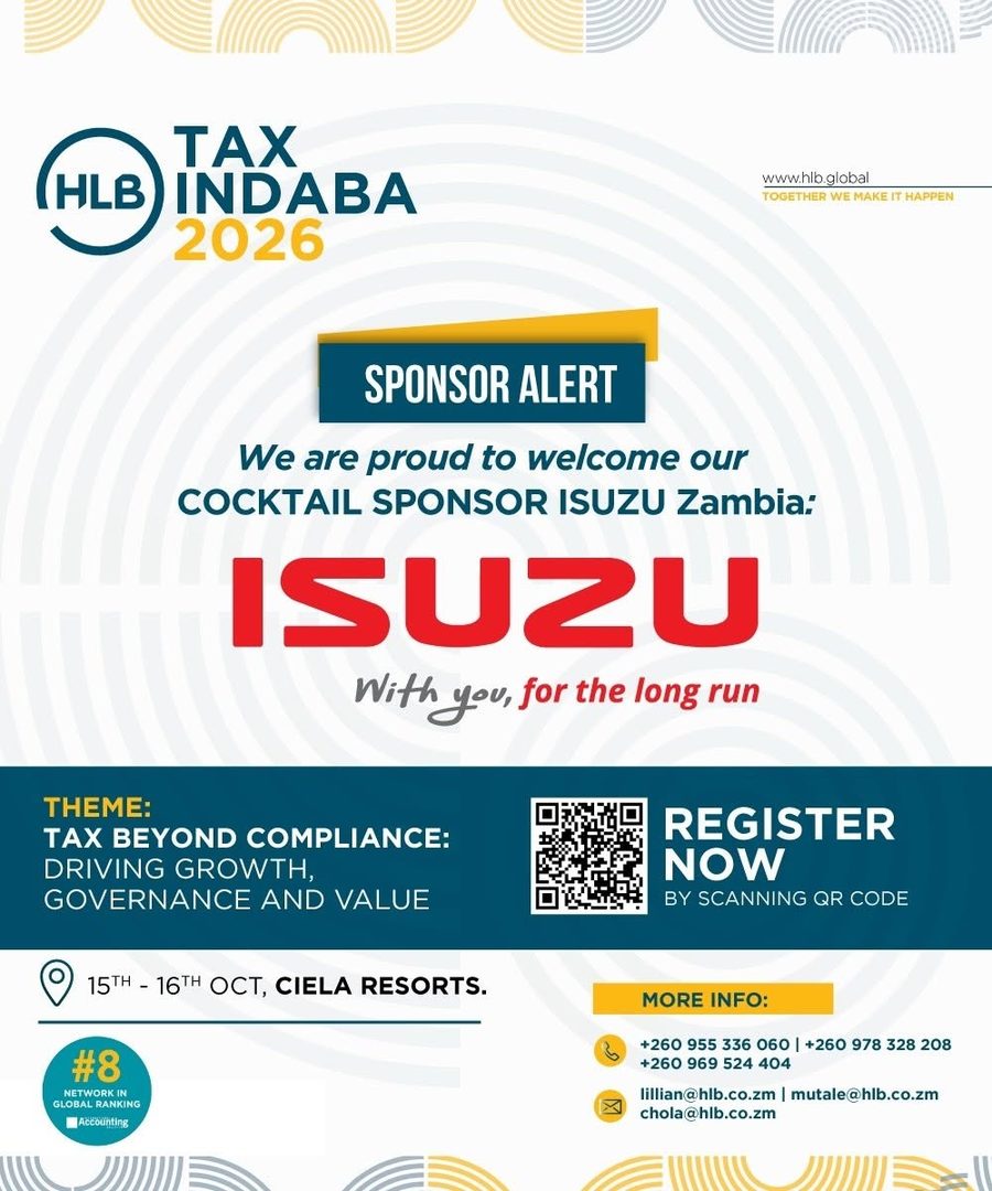 Isuzu Zambia announced as Cocktail Sponsor of the HLB Tax Indaba 2026